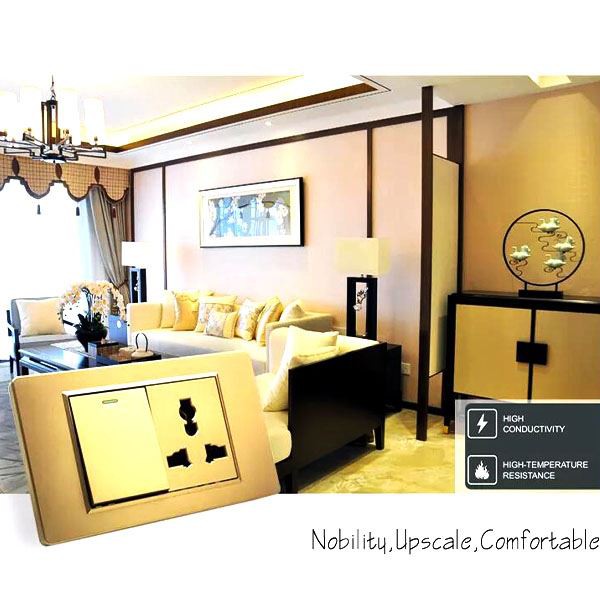 Oświetlenie wielofrakcyjne Elektryczny przełącznik ścienny i duży panel gniazda